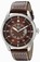 Invicta Quartz Analog Date Brown Leather Watch # 19259 (Men Watch)