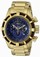 Invicta Blue Dial Stainless Steel Band Watch #19521 (Men Watch)