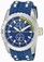 Invicta Aviator Quartz Chronograph Blue Polyurethane Watch # 19676 (Men Watch)