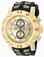 Invicta Gold Dial Stainless Steel Band Watch #19713 (Men Watch)