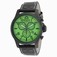 Invicta Reserve Green Dial Chronograph Date Black Leather Watch # 19754 (Men Watch)