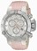 Invicta Subaqua Silver Dial Chronograph Date Pink Leather Watch # 19759 (Women Watch)