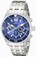 Invicta Blue Dial Stainless Steel Band Watch #19762 (Men Watch)