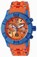 Invicta Sea Spider Quartz Chronograph Date Orange Polyurethane Watch # 19788 (Men Watch)