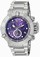 Invicta Purple Dial Stainless Steel Band Watch #20154 (Men Watch)