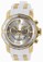 Invicta Silver Dial Uni-directional Rotating Gold-plated With A Silver Band Watch #20291 (Men Watch)