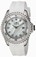 Invicta Wildflower Quartz Mother of Pearl Crystal Dial Crystal Bezel Whitre Silicone Watch # 21415 (Women Watch)