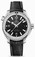 Omega Seamaster Planet Ocean 600M Co-Axial Master Chronometer Diamond Bezel Black Leather Watch# 215.18.40.20.01.001 (Women Watch)