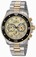 Invicta Gold Dial Stainless Steel Band Watch #21790 (Men Watch)
