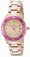 Invicta Pink Dial Stainless Steel Coating Watch #21909 (Women Watch)