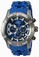 Invicta Sea Spider Quartz Chronograph Date Blue Polyurethane Watch # 21914 (Men Watch)