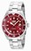 Invicta Red Dial Stainless Steel Band Watch #22048 (Men Watch)