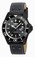 Invicta Pro Diver Quartz Analog Date Grey Leather Watch # 22077 (Men Watch)