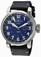 Invicta Aviator Quartz Blue Dial GMT Date Black Leather Watch # 22251 (Men Watch)