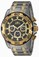 Invicta Black And Gold Dial Two-tone (silver And Yellow Gold-plated) Stainless Band Watch #22322 (Men Watch)