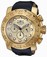 Invicta Lupah Quartz Chronograph Date Black Leather Watch # 22492 (Men Watch)
