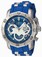 Invicta Pro Diver Quartz Chronograph Date Blue Silicone Watch # 22796 (Men Watch)