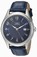 Invicta Quartz Analog Date Blue Leather Watch # 23017 (Men Watch)