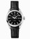 Omega 34mm Automatic Chronometer Aqua Terra Black Dial Stainless Steel Case With Black Leather Strap Watch #231.13.34.20.01.001 (Women Watch)