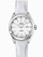 Omega 34mm Automatic Chronometer Aqua Terra White Dial Stainless Steel Case With White Leather Strap Watch #231.13.34.20.04.001 (Men Watch)