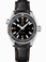 Omega 37.5mm Auto Chronometer Planet Ocean Black Dial Stainless Steel Case With Black Leather Strap Watch #232.33.38.20.01.002 (Men Watch)