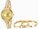 Invicta Gold Dial Stainless Steel Band Watch #23326 (Women Watch)