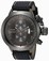 Invicta Corduba Quartz Chronograph Date Black Leather Watch # 23689 (Men Watch)