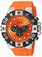 Invicta Pro Diver Orange Dial Day Date Orange Polyurethane Watch # 23970 (Men Watch)