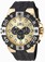 Invicta Pro Diver Quartz Chronograph Day Date Black Polyurethane Watch # 23971 (Men Watch)