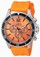 Invicta Pro Diver Quartz Chronograph Orange Polyurethane Watch # 24390 (Men Watch)