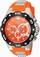 Invicta Pro Diver Quartz Chronograph Date Orange Polyurethane Watch # 24680 (Men Watch)