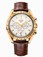 Omega 42mm Automatic Broad Arrow White Dial Yellow Gold Case With Brown Leather Strap Watch #321.53.42.50.02.001 (Men Watch)