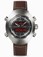 Omega 43mm Quartz Spacemaster Z-33 Black Dial Titanium Case With Brown Leather Strap Watch #325.92.43.79.01.002 (Men Watch)