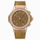 Hublot Automatic Chronograph Date 18k Rose Gold and Diamond Bezel Camel Calored Watch # 341.PA.5390.LR.1104 (Women Watch)