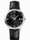 Omega 39.5mm Prestige Co-Axial Black Dial Stainless Steel Case With Black Leather Strap Watch #424.13.40.20.01.001 (Men Watch)