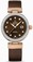 Omega De Ville Ladymatic Co-Axial Automatic Diamond Indexes Date Dial Diamond Bezel Brown Satin-Brushed Leather Strap Watch# 425.27.34.20.63.001 (Women Watch)