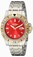 Invicta Red Dial Stainless Steel Band Watch #43628-004 (Men Watch)