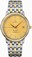 Omega 36.5mm Automatic Prestige Champagne Gold Dial Yellow Gold Case, Diamonds With Yellow Gold And Stainlees Steel Bracelet Watch #4374.15.00 (Men Watch)