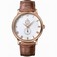 Omega 39mm Prestige Small Seconds White Dial Rose Gold Case With Brown Leather Strap Watch #4614.20.02 (Men Watch)