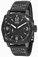 Oris Automatic Black Pvd Stainless Steel Black Dial Black Leather With White Stiching Band Watch #64376174764LS (Men Watch)