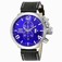 Invicta Corduba Blue Dial Chronograph Date Black Leather Watch # 6603 (Men Watch)