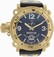 Invicta Black Dial Yellow Gold Band Watch #7276 (Men Watch)