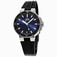 Oris Automatic Blue Dial Date Ceramic Bezel Black Rubber Watch # 73376524135RS (Women Watch)