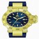 Invicta Blue Dial Gold-plated Band Watch #80425 (Men Watch)