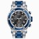 Invicta Gunmetal Dial Fixed Stainless Steel With Blueion-plared Top Rin Band Watch #80517 (Men Watch)