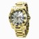 Invicta Silver Dial Uni-directional Rotating Yellow Gold-plated Band Watch #80560 (Men Watch)