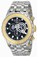 Invicta Black Dial Stainless Steel Band Watch #80632 (Men Watch)