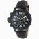 Invicta Black Dial Leather Watch #90068 (Men Watch)