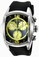 Invicta Lupah Quartz Chronograph Day Date Black Polyurethane Watch # INVICTA-6099 (Men Watch)