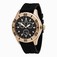 Invicta Quartz Analog Day Date Black Polyurethane Watch # INVICTA-7057 (Men Watch)